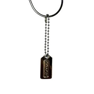 Coach Metal Hangtag OS Silver Logo Bag Charm Replacement Accessory Minimalist